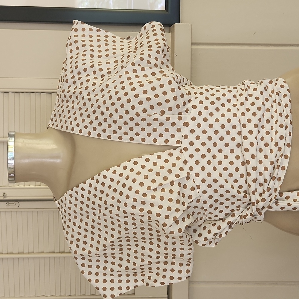 ZARA CROPPED POLKA-DOT TOP - Picture 2 of 7